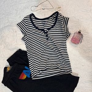 Brandy Melville striped navy shirt